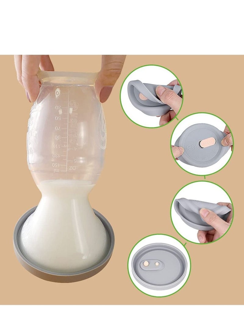 haakaa Breast Pump Manual With Suction Base 100% Food Grade Silicone BPA,  PVC And Phthalate Free 5oz/150ml - Image 2