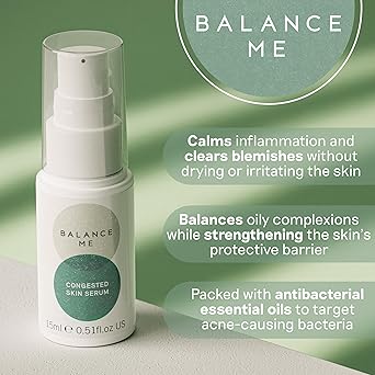 Balance Me Congested Skin Serum Spot and Acne Treatment Topical Spot Gel for Blackheads and Irritated Skin 15ml - Image 2