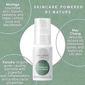 Balance Me Congested Skin Serum Spot and Acne Treatment Topical Spot Gel for Blackheads and Irritated Skin 15ml - Image 3