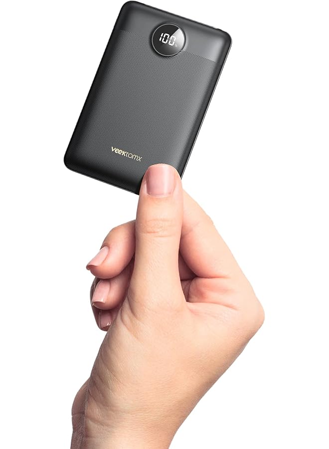 promass Mini Power Bank 10000mAh, Ultra-Compact Small Portable Charger with PD 3.0 & QC 3.0 20W Fast Charging Cell Phone Battery Pack, Dual Output External Battery Compatible with iPhone Samsung iPad