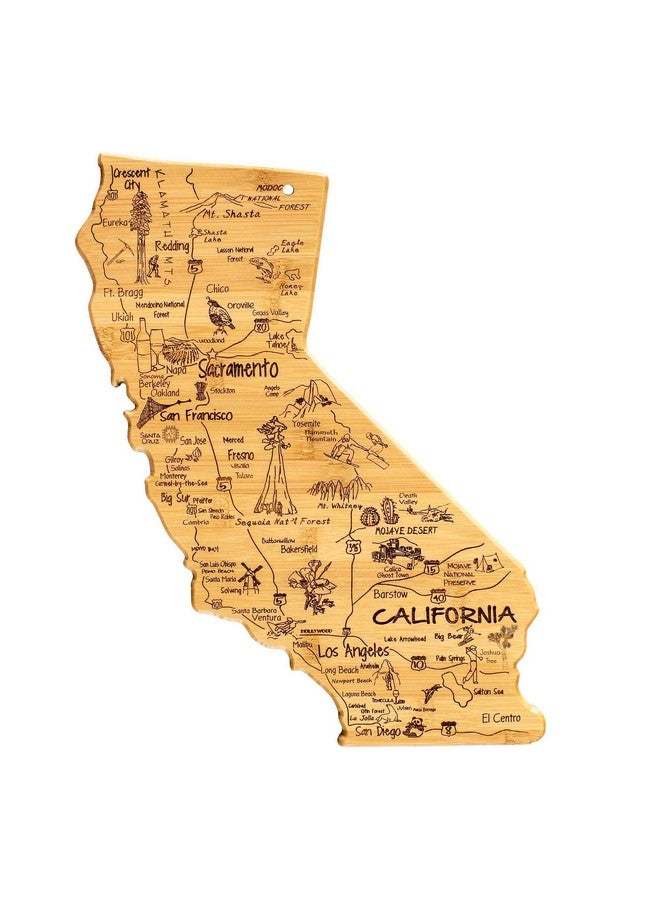Totally Bamboo Totally Bamboo Destination State Serving Board, California, 100% Bamboo Board for Serving Food and Entertaining  - Image 1
