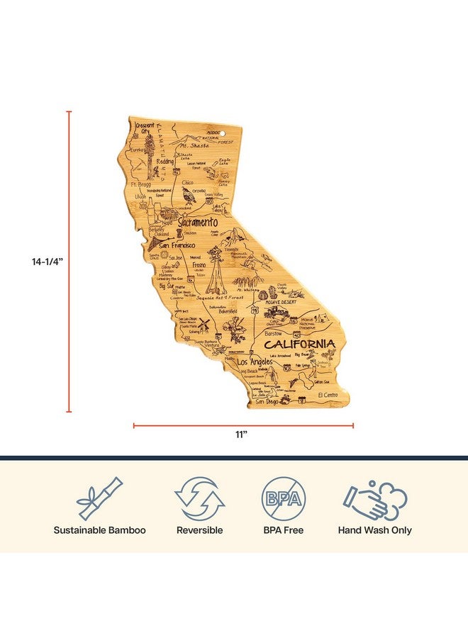 Totally Bamboo Totally Bamboo Destination State Serving Board, California, 100% Bamboo Board for Serving Food and Entertaining  - Image 4