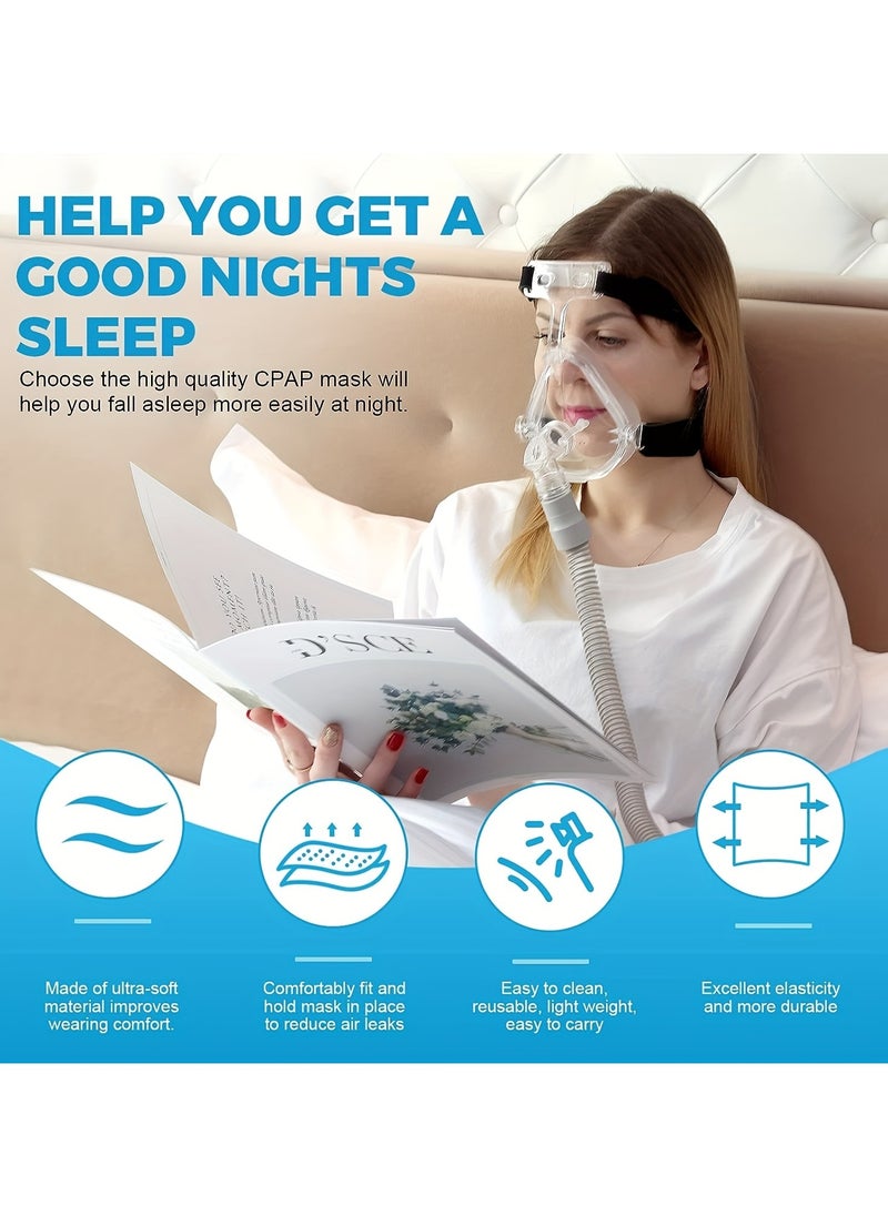 Ventilator Mask CPAP Replacement Accessory for CPAP Machines, Reusable CPAP Consumables, Compatible with All CPAP Machines with 22mm CPAP Tube M