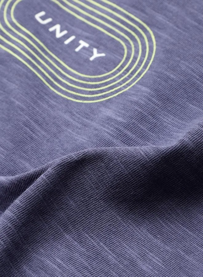 Cult Women Purple Graphic Print Crop T-Shirt