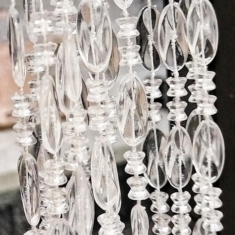 ave split Beaded Curtain Doorways Acrylic Hanging Door Beads String Curtains Tassel Room Divider Screen Decor for Doorway Window Living Room Wedding (1, Clear, 39 inch x 78.7 inch), ES041 - Image 4