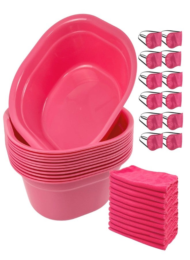 CODOHI 36 Pcs Kids Foot Spa Kit for Girls, Spa Party Supplies for Girls with 12 Pcs Foot Tub & 12 Pcs Pink Hand Towels & 12 Pcs Eye Masks for Girls Sleepover Slumber Party Supplies (Rose) - Image 1