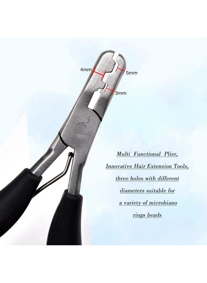 coloryoung Fusion Bond Crusher Tool for Keratin Hair Extensions Flat Tip Pre-Bonded Hair Extension Pliers Professional Hair Loop & Styling Tool - Image 2