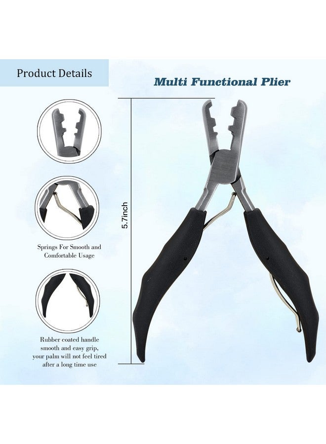 coloryoung Fusion Bond Crusher Tool for Keratin Hair Extensions Flat Tip Pre-Bonded Hair Extension Pliers Professional Hair Loop & Styling Tool - Image 3