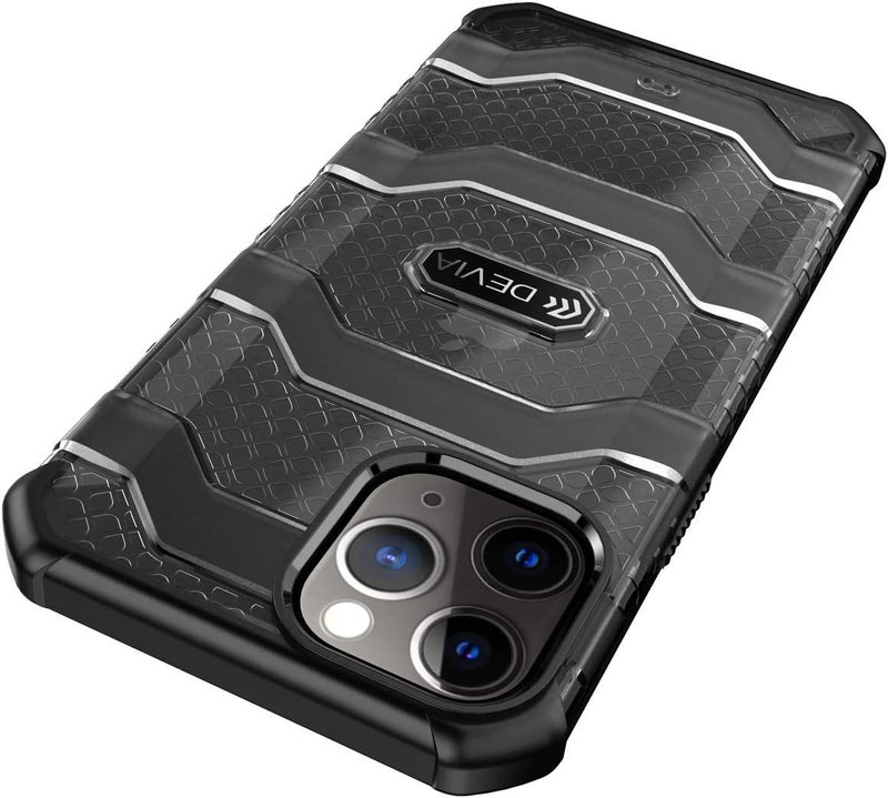 ديفيا جراب فانجارد المقاوم للصدمات لهاتف آيفون 12 برو ماكس 6.7 بوصة، أسود - Image 3