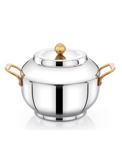 Homemaker Celerio Hotpot 12000ml Capacity - Air Tight Lid - High Quality Stainless Steel - Gold Lids & Silver  - Image 1