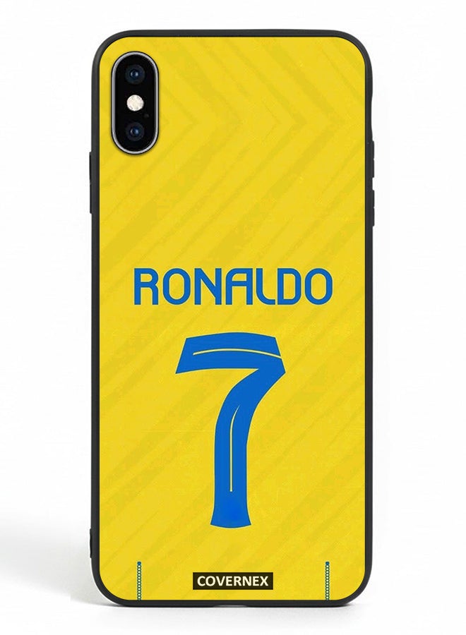 Covernex غطاء حماية لهاتف آبل آيفون Xs مزخرف بتصميم قميص كريستيانو رونالدو - Image 2