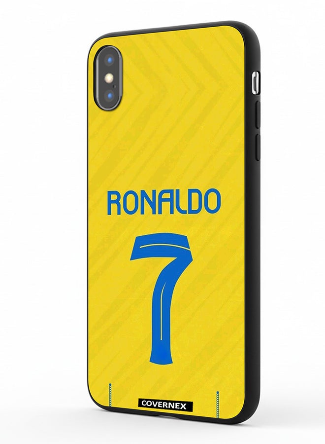 Covernex غطاء حماية لهاتف آبل آيفون Xs مزخرف بتصميم قميص كريستيانو رونالدو - Image 1