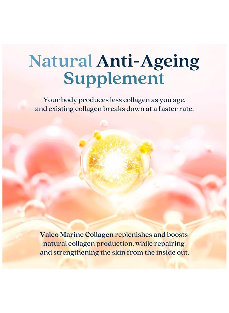 Valeo Marine Collagen - Japanese Collagen Peptides Unflavored 208 gm, 8 g per serving - Pack of 2 - Image 2