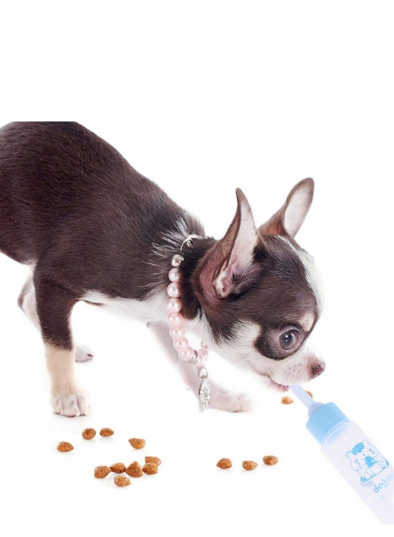 4 Pcs Newborn Pet Feeder Set - Milk Feeding Bottle for Puppies, Kittens, Squirrels & Small Animals (Blue & Pink) - Ideal Nursing Solution - Image 3