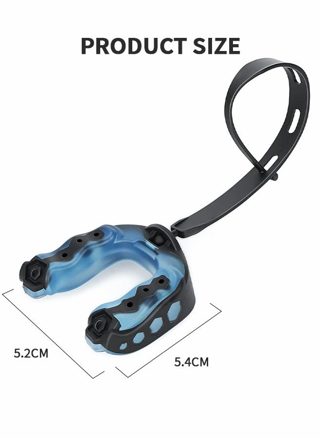 GROIC - 2Pack Mouth Guard with Strap, Sports Mouth Guard Soft Mouth Guard Football for Youth & Adult, Mouthpiece Boxing for Rugby, Hockey, Basketball, Boxing, MMA, Lacrosse - Image 1