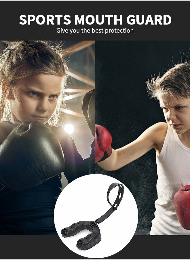 GROIC - 2Pack Mouth Guard with Strap, Sports Mouth Guard Soft Mouth Guard Football for Youth & Adult, Mouthpiece Boxing for Rugby, Hockey, Basketball, Boxing, MMA, Lacrosse - Image 1
