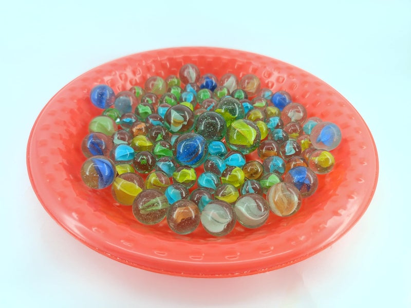 advancedestore Glass Marble Balls for Kids FLX (Multicolour) 1.5cm(60pcs) 2cm(20pcs) 2.5cm(5pcs) - Image 3