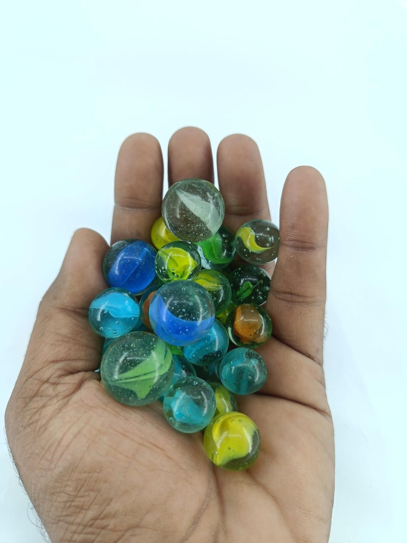 advancedestore Glass Marble Balls for Kids FLX (Multicolour) 1.5cm(60pcs) 2cm(20pcs) 2.5cm(5pcs) - Image 4