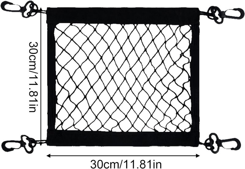 Motorcycle Cargo Net - High Elastic Polyester Luggage Holder for Secure Load Stability, 360 Degree Rotatable Hooks with Quick Mount Design, Bike Storage Net for Helmets Bags Groceries Daily Riding - Image 2