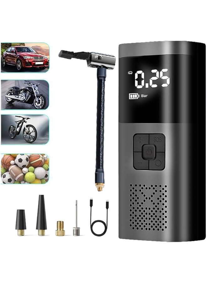 erorex Cordless Tire Inflator Portable Air Pump Bike Air Pump With Digital Pressure Gauge 150Psi Auto Off Electric Pump For Car Truck And Motorcycle Tires - Image 1
