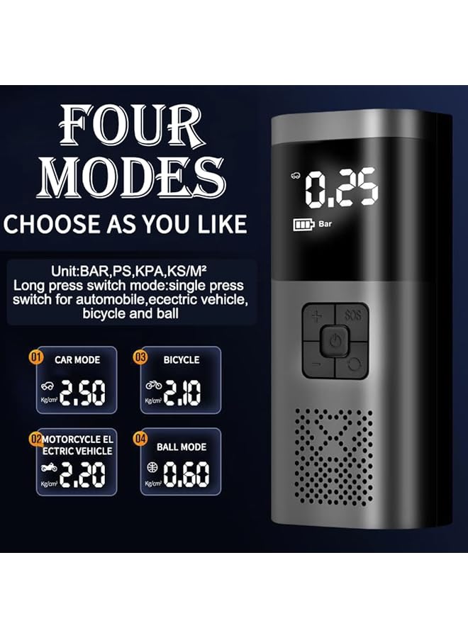 erorex Cordless Tire Inflator Portable Air Pump Bike Air Pump With Digital Pressure Gauge 150Psi Auto Off Electric Pump For Car Truck And Motorcycle Tires - Image 2