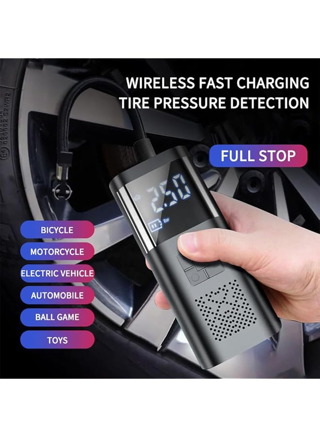 erorex Cordless Tire Inflator Portable Air Pump Bike Air Pump With Digital Pressure Gauge 150Psi Auto Off Electric Pump For Car Truck And Motorcycle Tires - Image 4