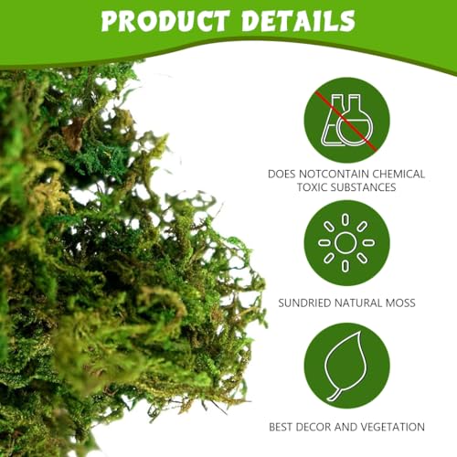Supvox Cotton Artificial Moss for Potted Plants, Natural Fake Grass, Fresh Green for DIY Crafts, Home Decor, Table Centerpieces, Wedding Decoration - Image 4