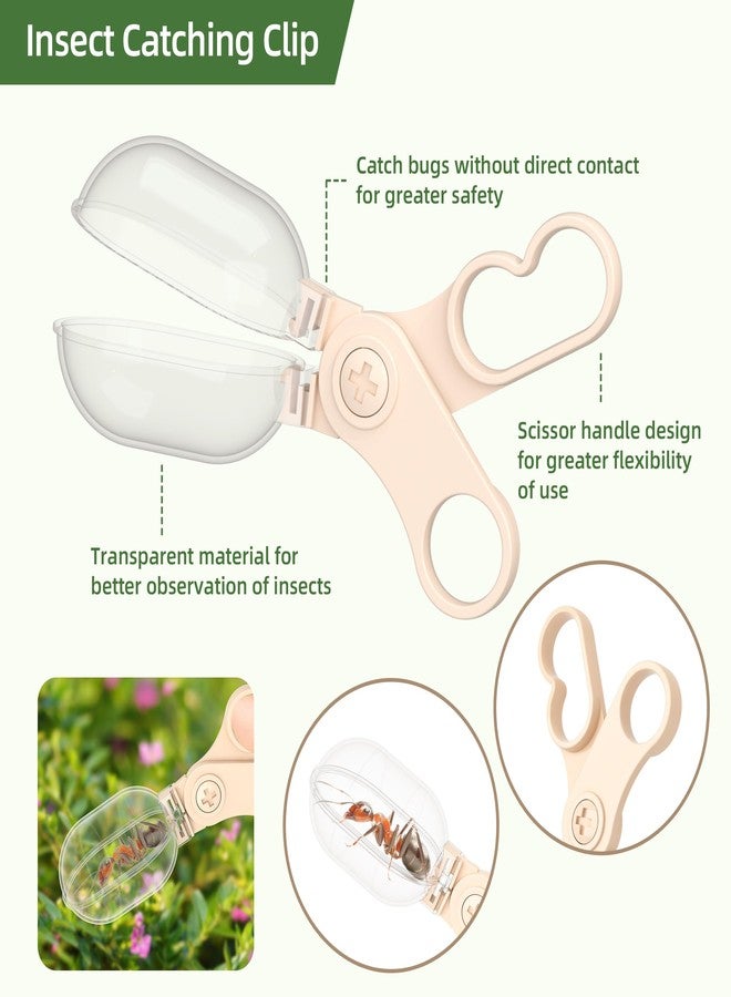 KOALA DIARY Bug Catcher for Kids Explorer Bug Catching Kit,Magnifying Glass, Tweezers, Whistle & Compass, Learning Guide, Insect Habitat, Outdoor Toys(3 Year +) (Kids Bug Catcher Set) - Image 3