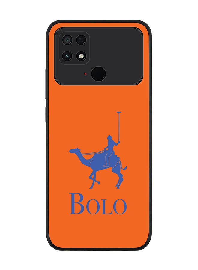 Stylizedd Rugged Black edge case for Xiaomi Poco C40 Slim fit Soft Case Flexible Rubber Edges Anti Drop TPU Gel Thin Cover - BOLO Orange - Image 1