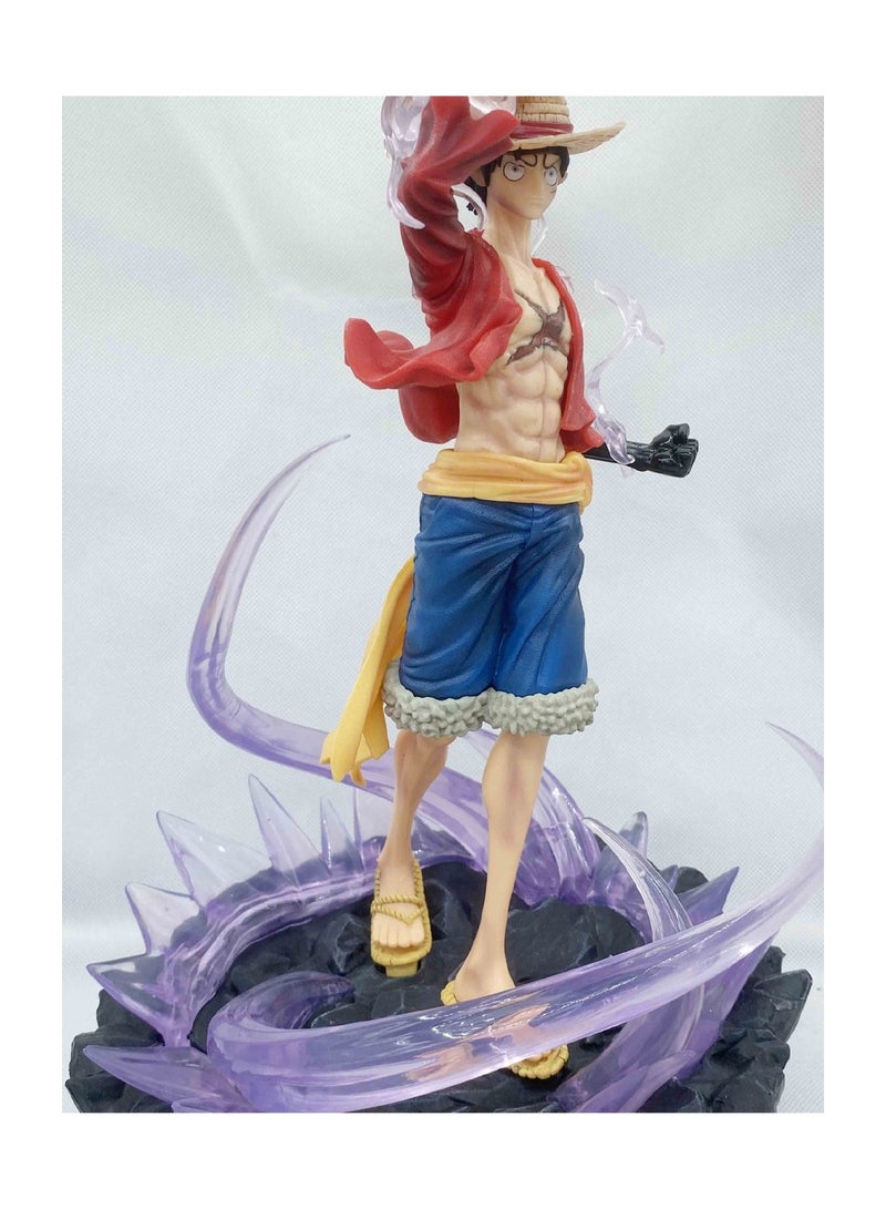 Sailing Animation Pirate QG Oversized Straw Hat Three Combat Force Scene Special Effects Flow Cherry Luffy Hand Model Hot Blood Luffy Anime Model 42Cm  - Image 2