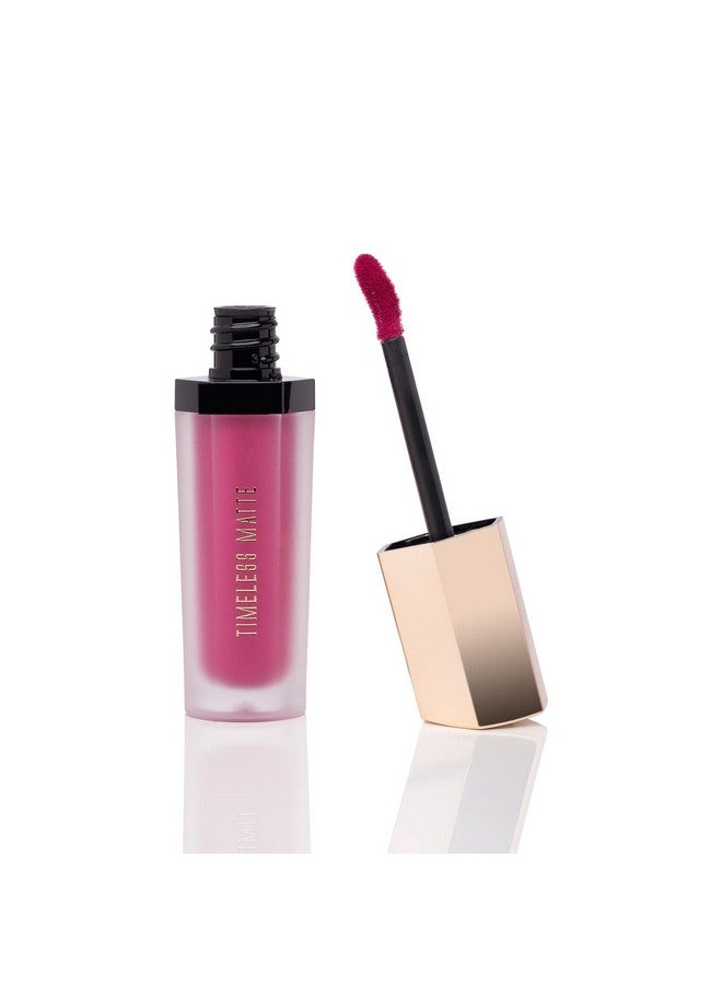 PAC Timeless Matte Liquid Lipstick Waterproof Smudge & Transfer Proof Lipsticks For Women With Rose Oil Long Lasting Upto 12Hrs High Pigmented Lip Color For All Skin Types Berryliscous 6.5Ml - Image 1