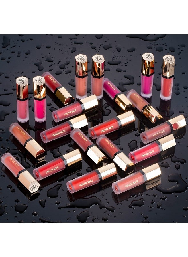 PAC Timeless Matte Liquid Lipstick Waterproof Smudge & Transfer Proof Lipsticks For Women With Rose Oil Long Lasting Upto 12Hrs High Pigmented Lip Color For All Skin Types Berryliscous 6.5Ml - Image 3