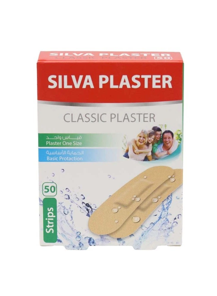 SILVA Plaster Waterproof Wound Dressing - 50 Pieces  - Image 1
