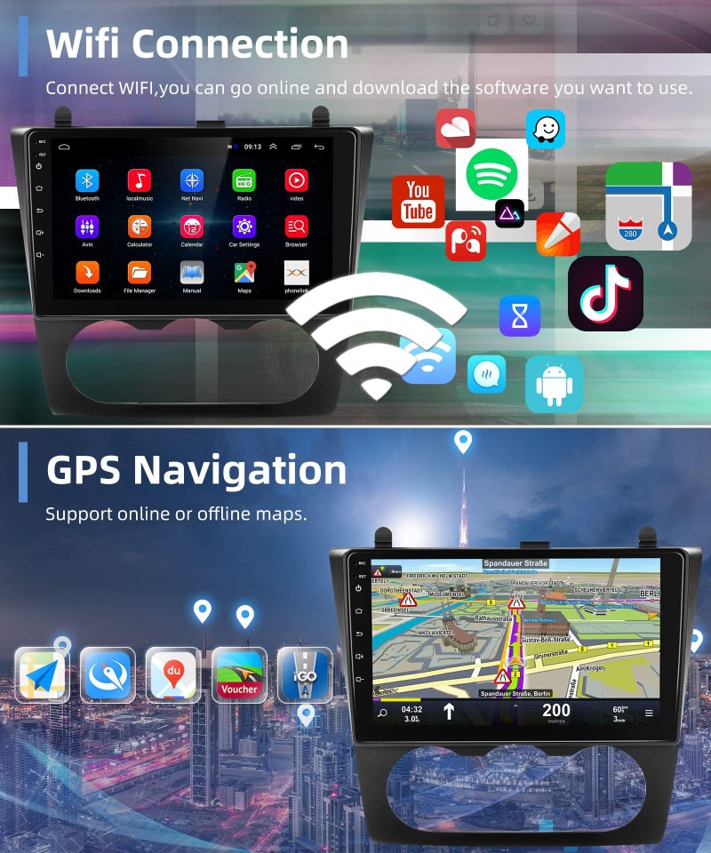 Podofo راديو سيارة أندرويد 13 لنيسان ألتيما 2008 2009 2010 2011 2012 مع مرآة رابط نظام GPS - Image 3