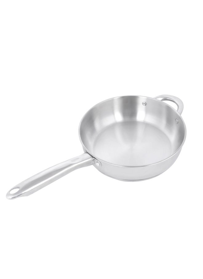 NAMSON Fry Pan 24 Cm Stainless Steel Na-7994 Suitable For All Cookto Pieces & Induction | Supporting Handle| Premium Quality  - Image 3