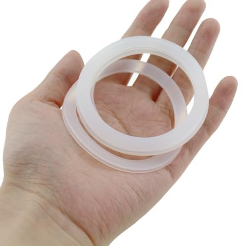 SQXBK 15PCS 70mm White Mason Jar Silicone Seal Gasket Sealing Ring Leak Proof Gaskets for Cans Ideal for Refrigerators and Pantries Food Stay Fresh - Image 1