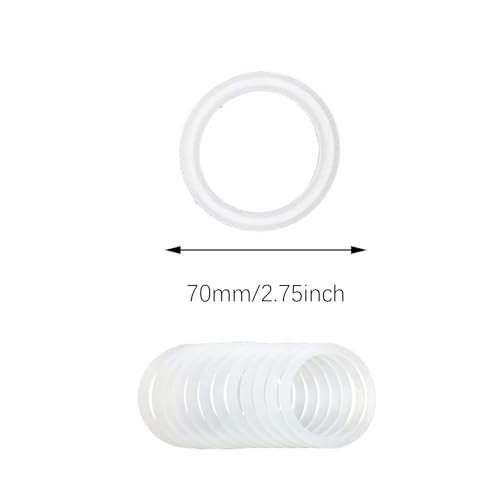 SQXBK 15PCS 70mm White Mason Jar Silicone Seal Gasket Sealing Ring Leak Proof Gaskets for Cans Ideal for Refrigerators and Pantries Food Stay Fresh - Image 5