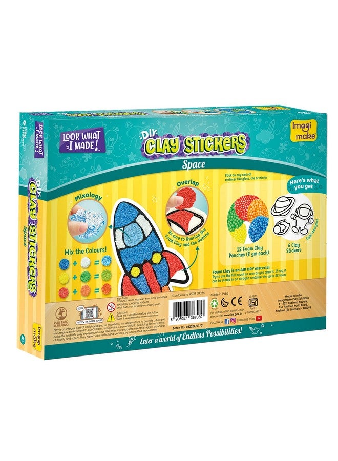 إيماجيميك ملصقات طين إيماجيميك: أميرة | اصنعي 3 ملصقات فريدة بنفسكِ باستخدام طين يجف في الهواء | سهل الاستخدام، سهل الحمل والسفر | هدايا إرجاع للأطفال من سن 3، 4، 5، 6، 7 سنوات، متعدد الألوان - Image 2