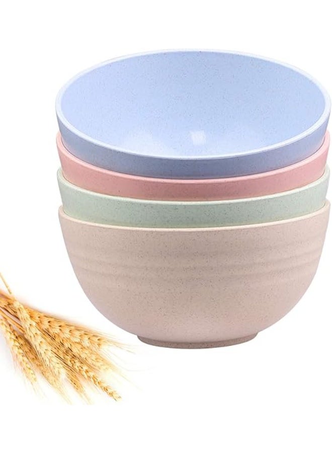Cereal Bowls  24 OZ Wheat Straw Fiber Lightweight Bowl Sets 4  Dishwasher  Microwave Safe  for,Rice,Soup Bowls - Image 1