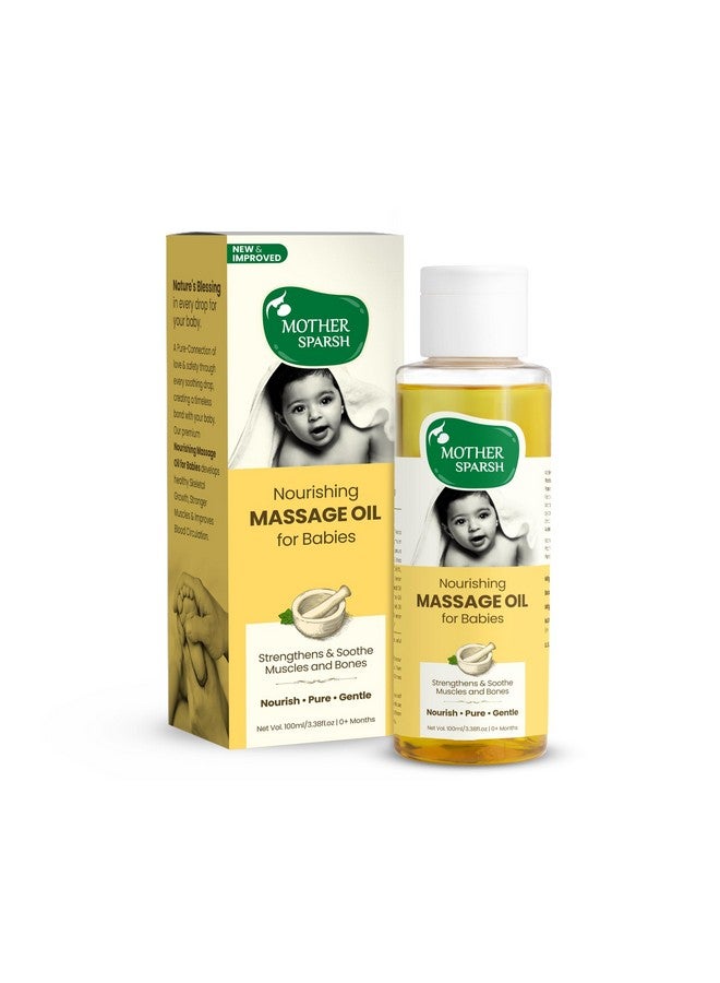 Mother Sparsh Ayurvedic Baby Massage Oil 18 Herbal Extracts And Oils Lajjalu Tagar Almond & Avocado Oil 100Ml - Image 1