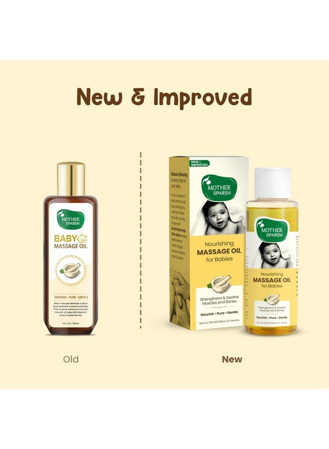 Mother Sparsh Ayurvedic Baby Massage Oil 18 Herbal Extracts And Oils Lajjalu Tagar Almond & Avocado Oil 100Ml - Image 2