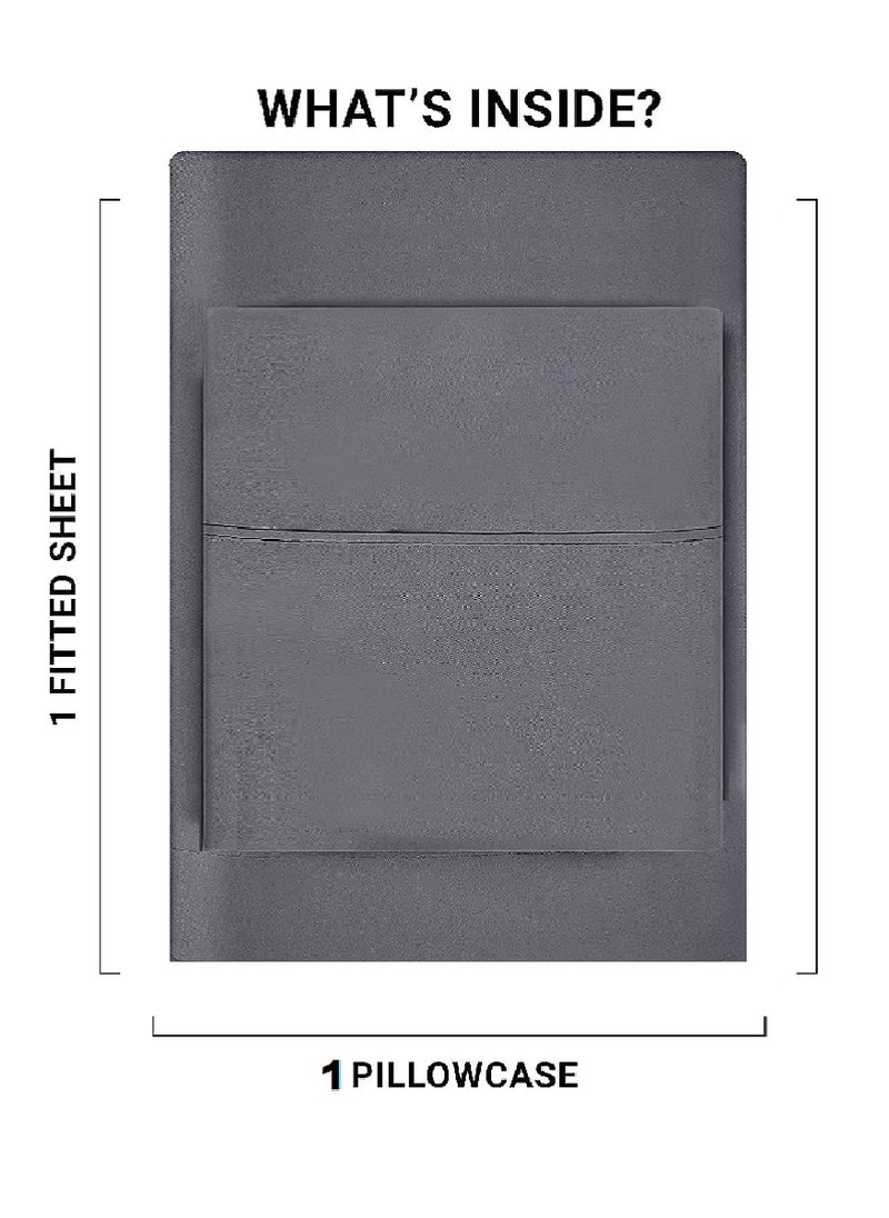 Blueberry Extra Deep Pocket Sheets 100% Cotton 2 Piece Sheet Set 90x190+15cm - Image 2