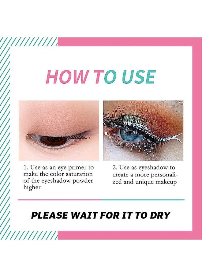 Beckisue - White Eye Shadow Primer, Eyeshadow Primer Liquid Matte Eye Primer Waterproof Long Lasting Uniform Color Rendering Eyeshadow Primer for Women Oily Lids Eyeshadow Makeup - Image 1