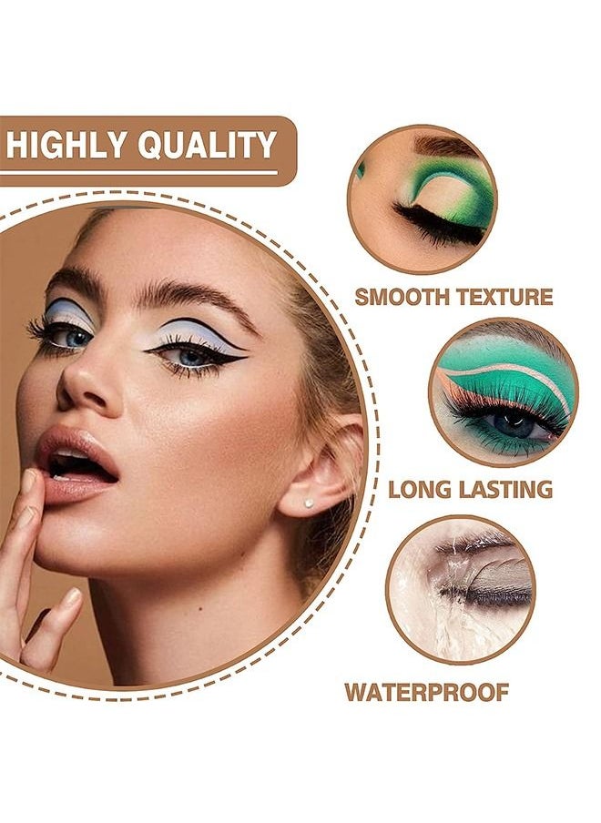 Beckisue - White Eye Shadow Primer, Eyeshadow Primer Liquid Matte Eye Primer Waterproof Long Lasting Uniform Color Rendering Eyeshadow Primer for Women Oily Lids Eyeshadow Makeup - Image 1