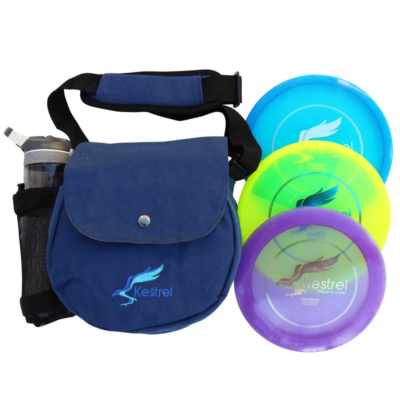 Pro Frisbee Golf Disc Set 3 Disc Golf Discs Blue Disc Golf Bag Includes Disc Golf Driver Midrange Disc Disc Golf Putter Pro Disc Golf Set to Enjoy The Outdoors