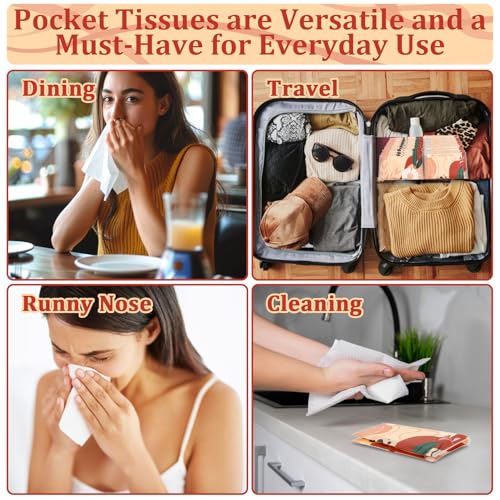 Rainflow 22 Packs Travel Tissue Packs - Pocket Tissues Travel Size 8 Count 3-ply Paper Pocket for Travelling, Wedding, Party Favors,Car, Handbags, Pockets - Image 5