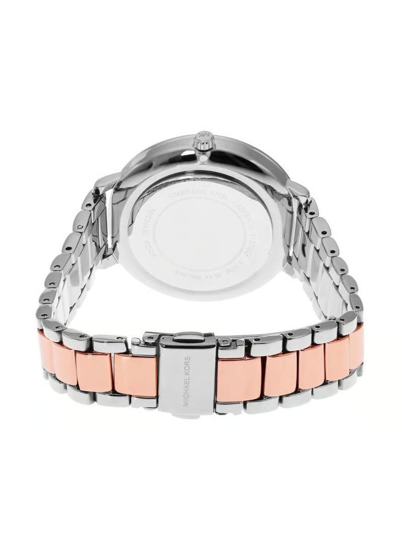 ام كي ساعة بيبر ثلاثية العقارب ثنائية اللون من السبائك المعدنية MK4667 - Image 2