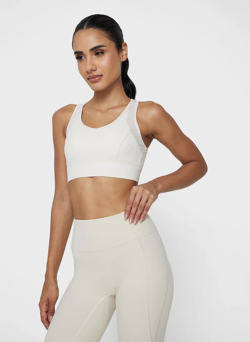 FRWD Mesh Panel Sports Bra with Back Clasp