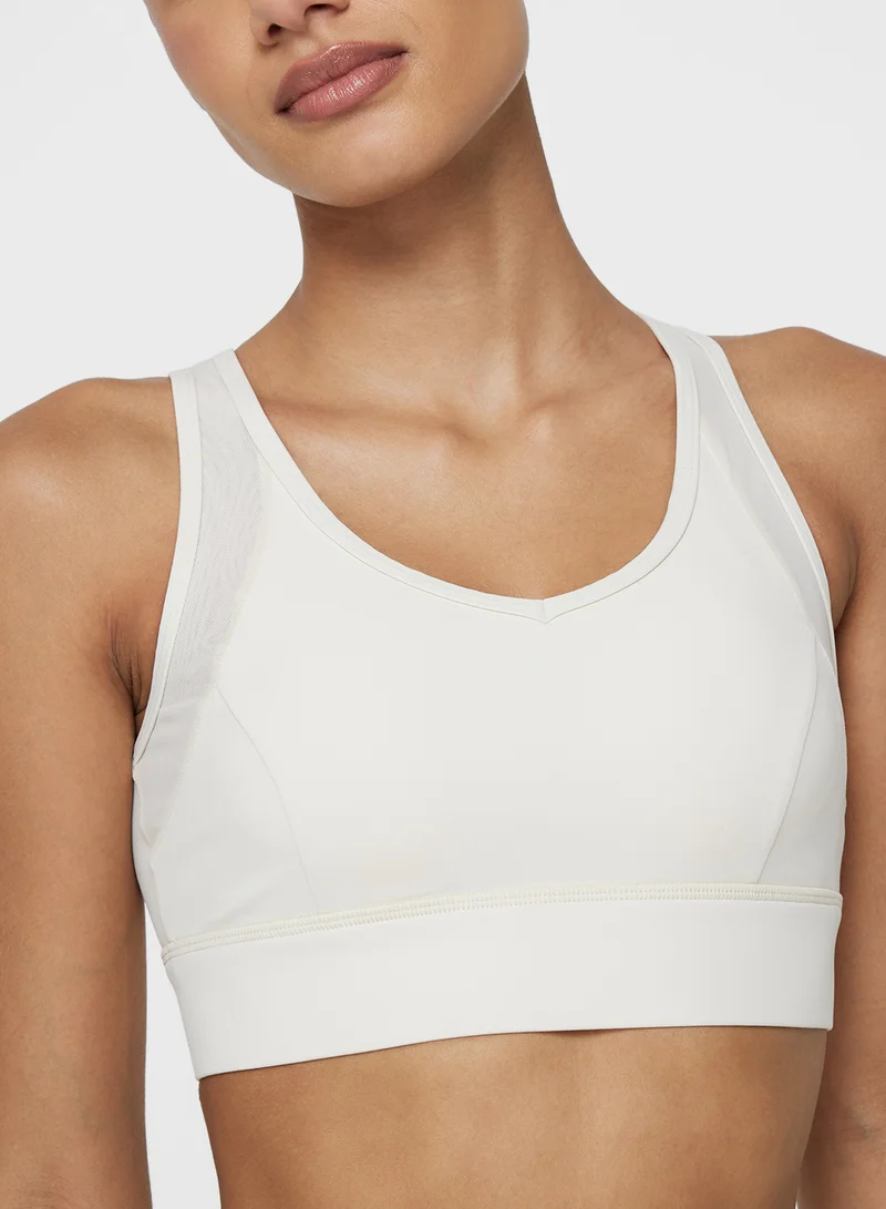 FRWD Mesh Panel Sports Bra with Back Clasp