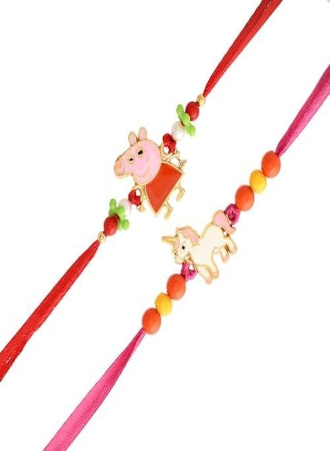 VIYANSHI Pepa Pig Cartoon Rakhi Gift Combo for Kids - Set of 2 Fun Rakhi for Brother, Boy, Girls & Sister | Adorable Peppa Pig Rakhi with Fridge Magnet Gift & Door Decor | Perfect Raksha Bandhan Set - Image 4